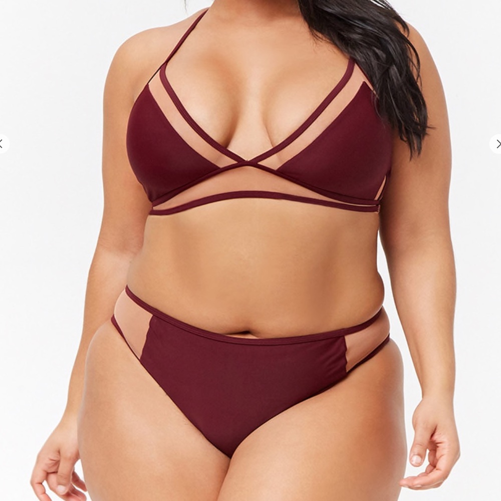 *reserved* Wine Mesh-Trim Triangle 2 piece